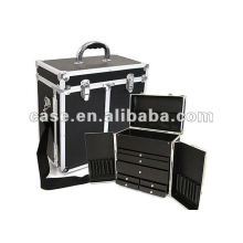 aluminum cosmetic case with drawer